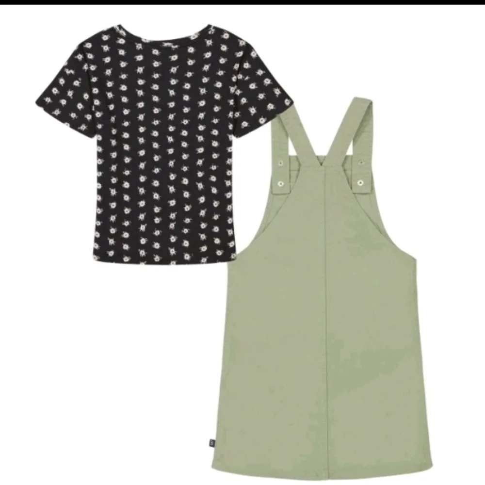 Gap Kids Skirtall Dress & Tee Size Xs 4-5 Seagrass